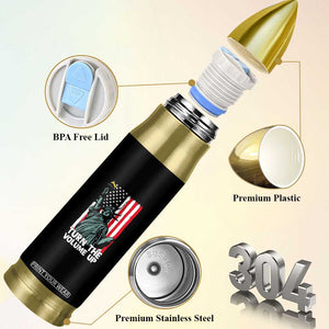 Turn The Volume Up Bullet Tumbler Statue of Liberty Patriotic American Flag TS14 Print Your Wear