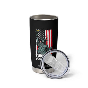 Turn The Volume Up Tumbler Cup Statue of Liberty Patriotic American Flag TS14 Print Your Wear