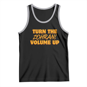 Turn The Volume Up Tank Top Zohran Mamdani TS14 Black Athletic Heather Print Your Wear