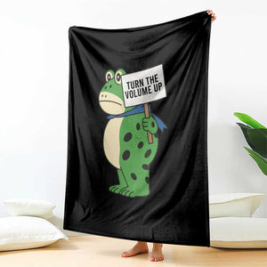 Turn The Volume Up Throw Blanket Resist Frog Portland Protest TS14 Print Your Wear
