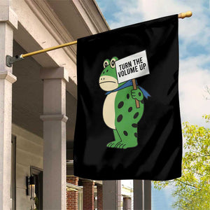 Turn The Volume Up Garden Flag Resist Frog Portland Protest TS14 Print Your Wear