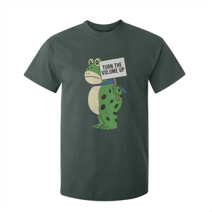 Turn The Volume Up T Shirt For Kid Resist Frog Portland Protest TS14 Dark Forest Green Print Your Wear