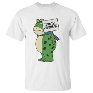 Turn The Volume Up T Shirt Resist Frog Portland Protest TS14 White Print Your Wear