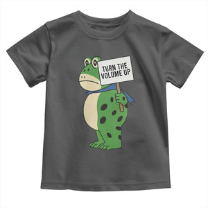 Turn The Volume Up Toddler T Shirt Resist Frog Portland Protest TS14 Dark Heather Print Your Wear