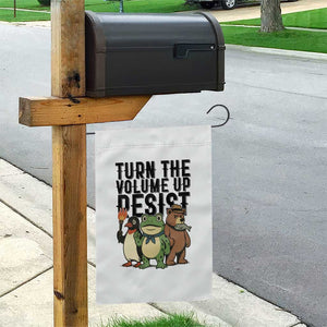 Turn The Volume Up Resist Garden Flag Portland Frog Bear Penguin Protester TS14 Print Your Wear