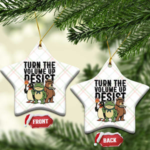 Turn The Volume Up Resist Ceramic Ornament Portland Frog Bear Penguin Protester TS14 Print Your Wear