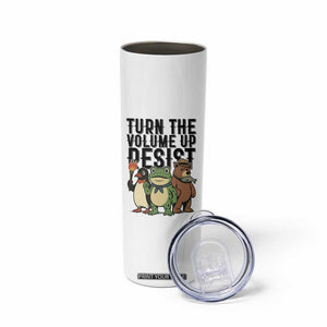 Turn The Volume Up Resist Skinny Tumbler Portland Frog Bear Penguin Protester TS14 Print Your Wear