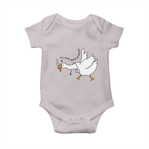 Sily Goose Meme Baby Onesie Funny Quote You Were Never An Option TS14 Ice Gray Print Your Wear