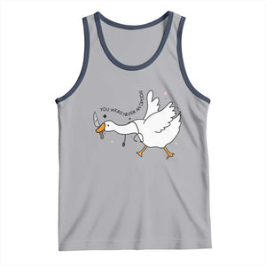 Sily Goose Meme Tank Top Funny Quote You Were Never An Option TS14 Athletic Heather Navy Print Your Wear