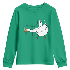 Sily Goose Meme Youth Sweatshirt Funny Quote You Were Never An Option TS14 Irish Green Print Your Wear