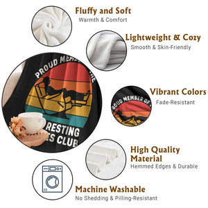 Funny Dad Throw Blanket Proud Member Of The Just Resting My Eyes Club TS14 Print Your Wear
