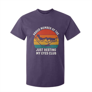 Funny Dad T Shirt For Kid Proud Member Of The Just Resting My Eyes Club TS14 Purple Print Your Wear