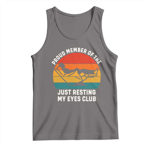 Funny Dad Tank Top Proud Member Of The Just Resting My Eyes Club TS14 Deep Heather Print Your Wear