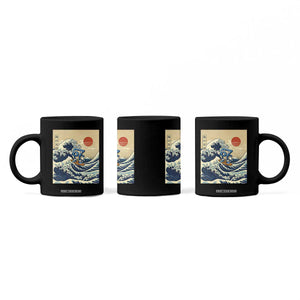 Funny Six Seven Surfing Coffee Mug The Great Wave Kanagawa Japanese 67 Brainrot Meme TS14 Print Your Wear