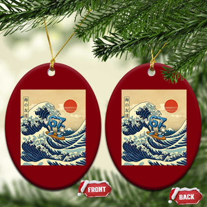 Funny Six Seven Surfing Ceramic Ornament The Great Wave Kanagawa Japanese 67 Brainrot Meme TS14 Print Your Wear