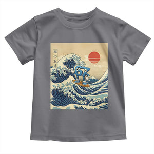 Funny Six Seven Surfing Toddler T Shirt The Great Wave Kanagawa Japanese 67 Brainrot Meme TS14 Charcoal Print Your Wear