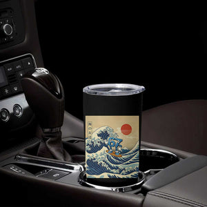Funny Six Seven Surfing Tumbler Cup The Great Wave Kanagawa Japanese 67 Brainrot Meme TS14 Print Your Wear