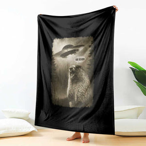 Funny Six Seven Throw Blanket Screaming Groundhog UFO Meme TS14 Print Your Wear
