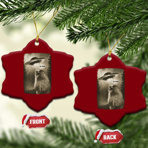 Funny Six Seven Ceramic Ornament Screaming Groundhog UFO Meme TS14 Print Your Wear