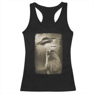Funny Six Seven Racerback Tank Top Screaming Groundhog UFO Meme TS14 Black Print Your Wear