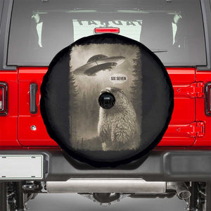Funny Six Seven Spare Tire Cover Screaming Groundhog UFO Meme TS14 Black Print Your Wear