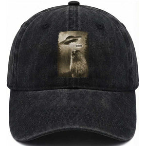 Funny Six Seven Washed Cotton Baseball Cap Screaming Groundhog UFO Meme TS14 Print Your Wear