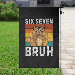 67 Groundhog Meme Garden Flag Funny Six Seven Bruh Groundhog Day TS14 Print Your Wear