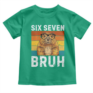 67 Groundhog Meme Toddler T Shirt Funny Six Seven Bruh Groundhog Day TS14 Irish Green Print Your Wear