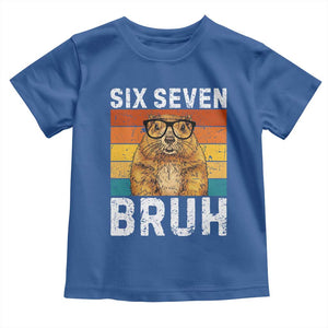 67 Groundhog Meme Toddler T Shirt Funny Six Seven Bruh Groundhog Day TS14 Royal Blue Print Your Wear