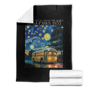 Rosa Parks Throw Blanket Starry Night Van Gogh Black History African TS14 Black Print Your Wear