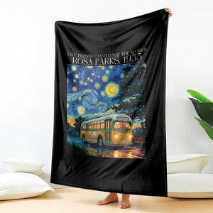 Rosa Parks Throw Blanket Starry Night Van Gogh Black History African TS14 Print Your Wear