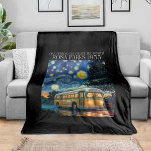 Rosa Parks Throw Blanket Starry Night Van Gogh Black History African TS14 Print Your Wear