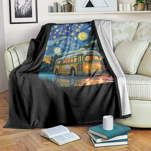 Rosa Parks Throw Blanket Starry Night Van Gogh Black History African TS14 Print Your Wear
