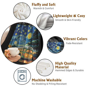 Rosa Parks Throw Blanket Starry Night Van Gogh Black History African TS14 Print Your Wear