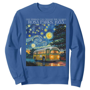 Rosa Parks Sweatshirt Starry Night Van Gogh Black History African TS14 Royal Blue Print Your Wear