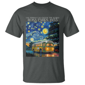 Rosa Parks T Shirt Starry Night Van Gogh Black History African TS14 Dark Heather Print Your Wear