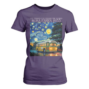 Rosa Parks T Shirt For Women Starry Night Van Gogh Black History African TS14 Purple Print Your Wear