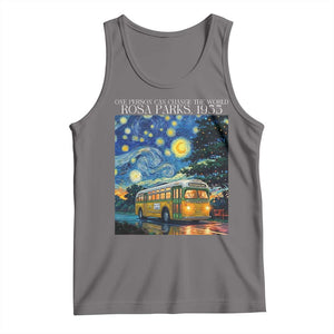 Rosa Parks Tank Top Starry Night Van Gogh Black History African TS14 Deep Heather Print Your Wear