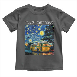 Rosa Parks Toddler T Shirt Starry Night Van Gogh Black History African TS14 Dark Heather Print Your Wear
