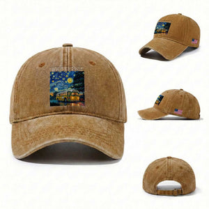 Rosa Parks Washed Cotton Baseball Cap Starry Night Van Gogh Black History African TS14 Washed Cap Universal Fit Yellow Ochre Print Your Wear