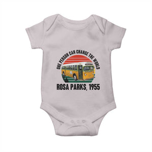 Rosa Parks Baby Onesie One Person Can Change The World TS14 Ice Gray Print Your Wear