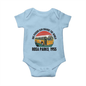 Rosa Parks Baby Onesie One Person Can Change The World TS14 Light Blue Print Your Wear