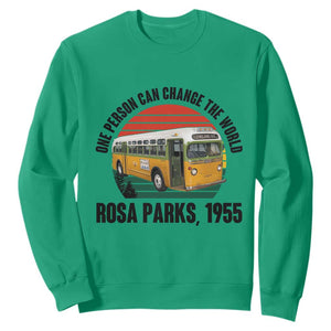 Rosa Parks Sweatshirt One Person Can Change The World TS14 Irish Green Print Your Wear