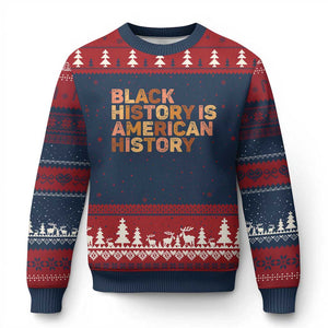 Black History Melanin African American Pride Ugly Christmas Sweater TS14 Navy Red Print Your Wear