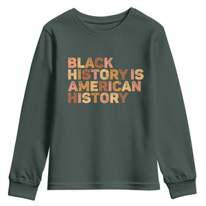 Black History Melanin African American Pride Youth Sweatshirt TS14 Dark Forest Green Print Your Wear