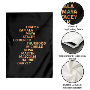Black Leader History Melanin African American Pride Garden Flag TS14 Print Your Wear