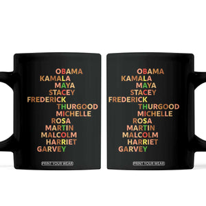 Black Leader History Melanin African American Pride Coffee Mug TS14 Black Print Your Wear