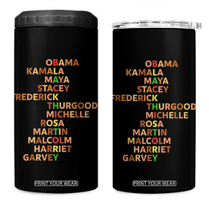 Black Leader History Melanin African American Pride 4 in 1 Can Cooler Tumbler TS14 One Size: 16 oz Black Print Your Wear