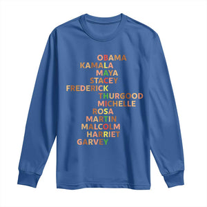 Black Leader History Melanin African American Pride Long Sleeve Shirt TS14 Royal Blue Print Your Wear