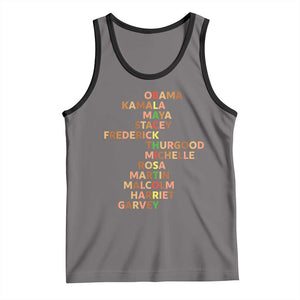 Black Leader History Melanin African American Pride Tank Top TS14 Deep Heather Black Print Your Wear